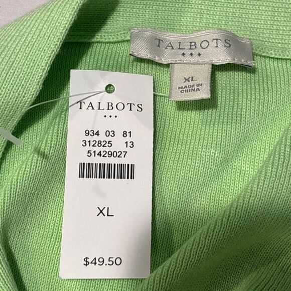 Talbots Women's Open Front Cropped Cardigan Sweater 3/4 Sleeve Flare Size XL NWT - Picture 14 of 16